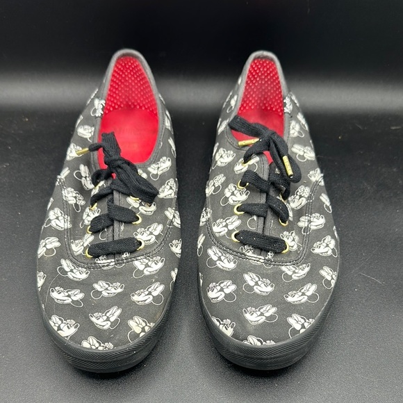 Black and White Keds Minnie Mouse Print Low Sneaker size 10 - Picture 2 of 6